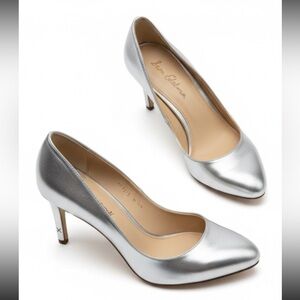 Sam Eddleman Silver Heels size 9.5